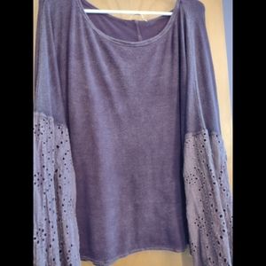 Purple lightweight sweater.